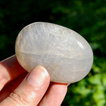 Blue Rose Quartz Crystal Palm Stone 2.4in for sale