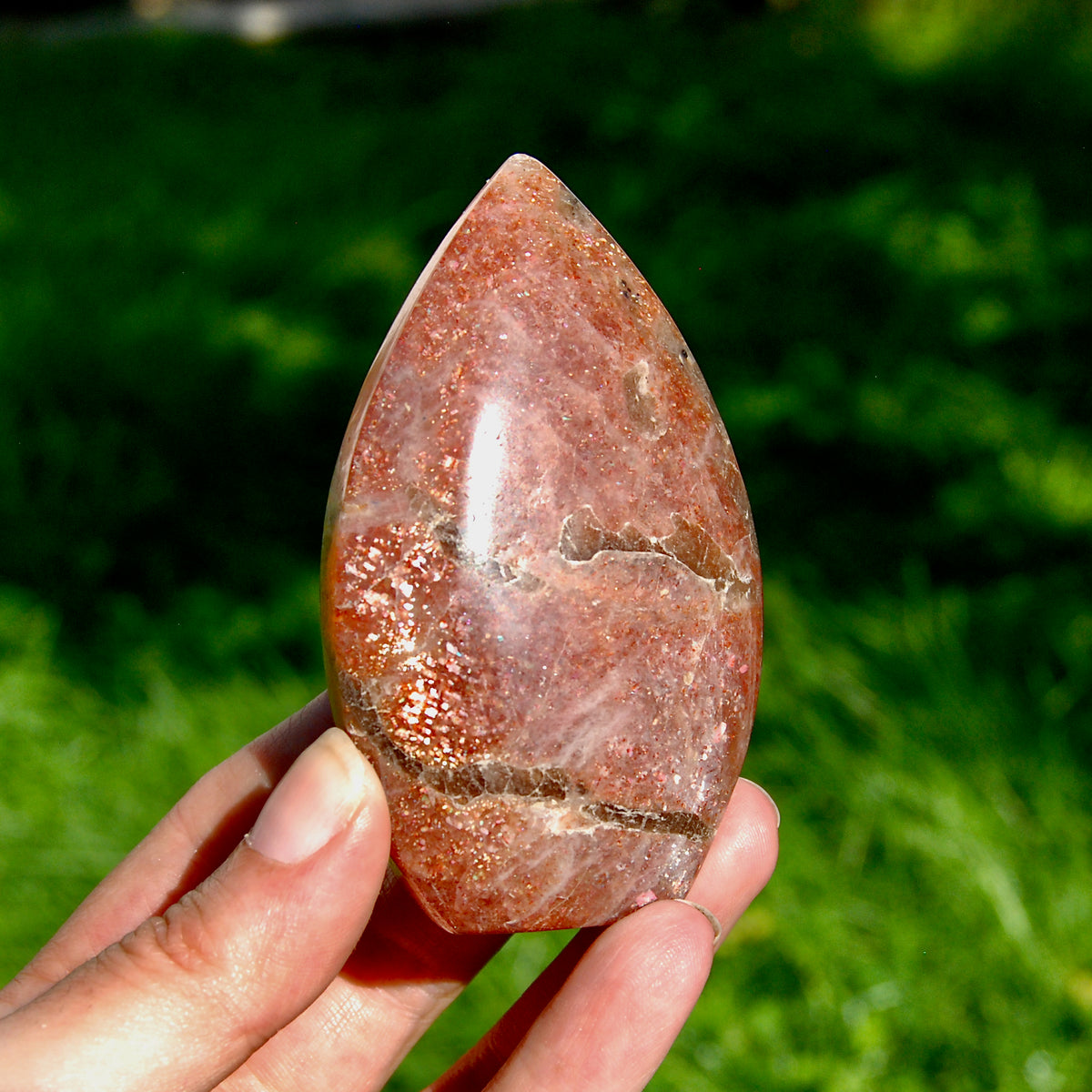 AAA Sunstone Crystal Flame Tower for sale