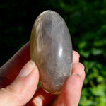 Blue Rose Quartz Crystal Palm Stone 2.5in 137g for sale