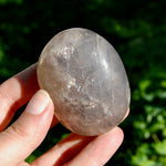 Blue Rose Quartz Crystal Palm Stone 2.5in 137g for sale