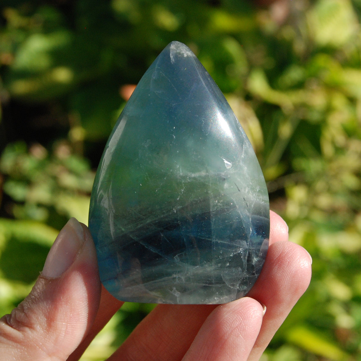 Blue Fluorite Crystal Flame Tower 2.5in 113g for sale