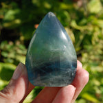 Blue Fluorite Crystal Flame Tower 2.5in 113g for sale