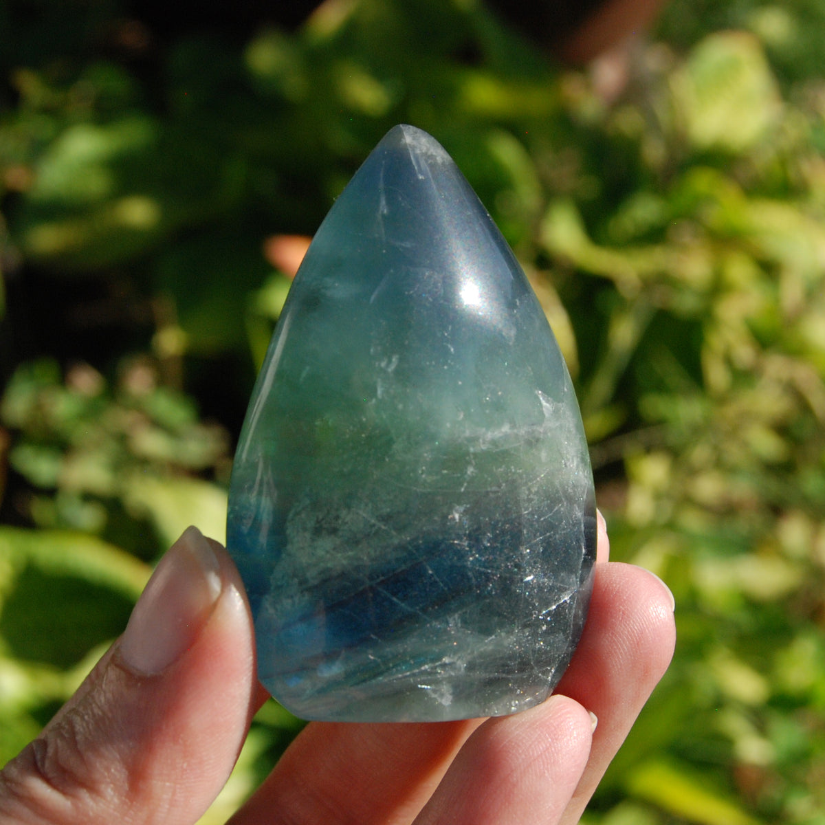 Blue Fluorite Crystal Flame Tower 2.5in 113g for sale