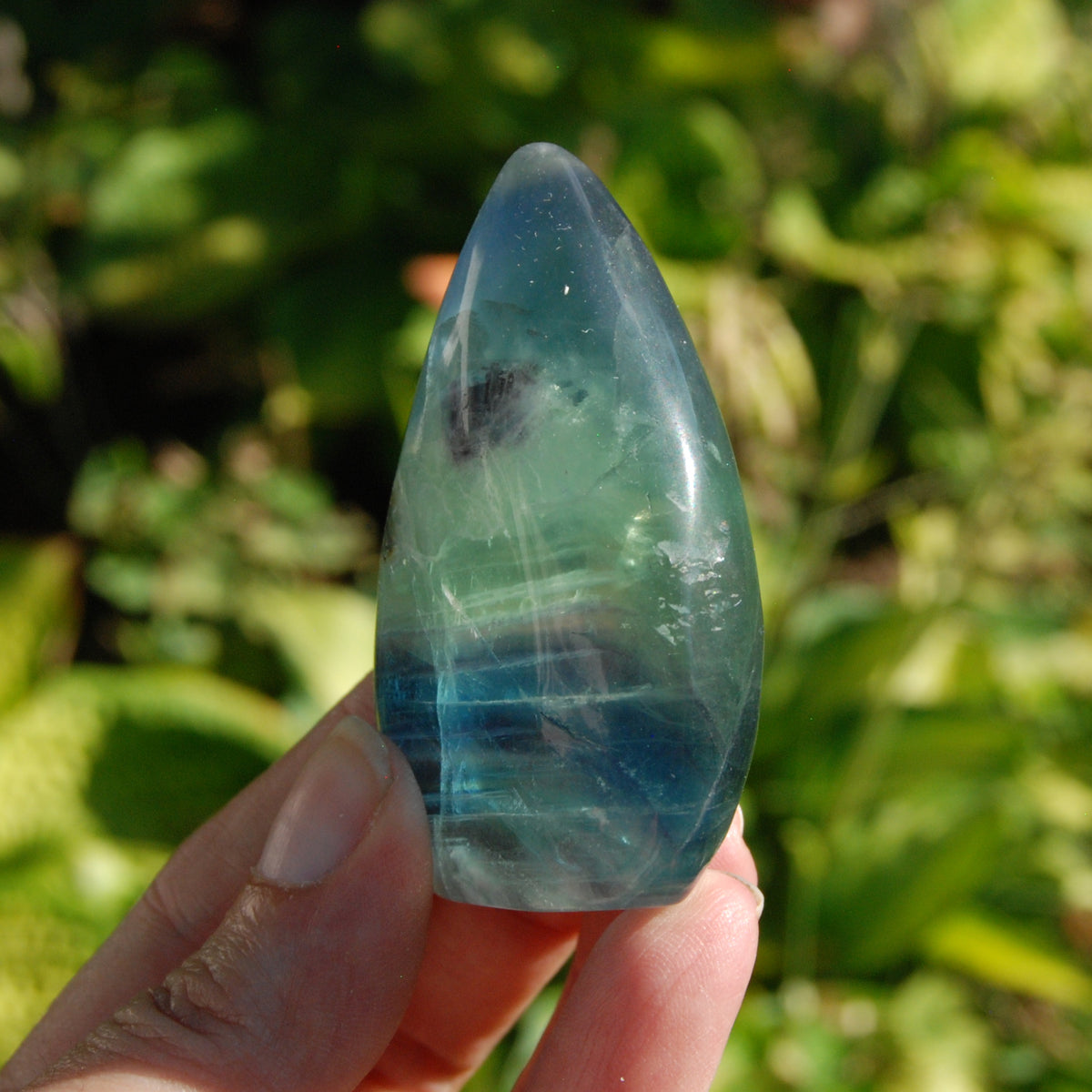 Blue Fluorite Crystal Flame Tower 2.5in 113g for sale