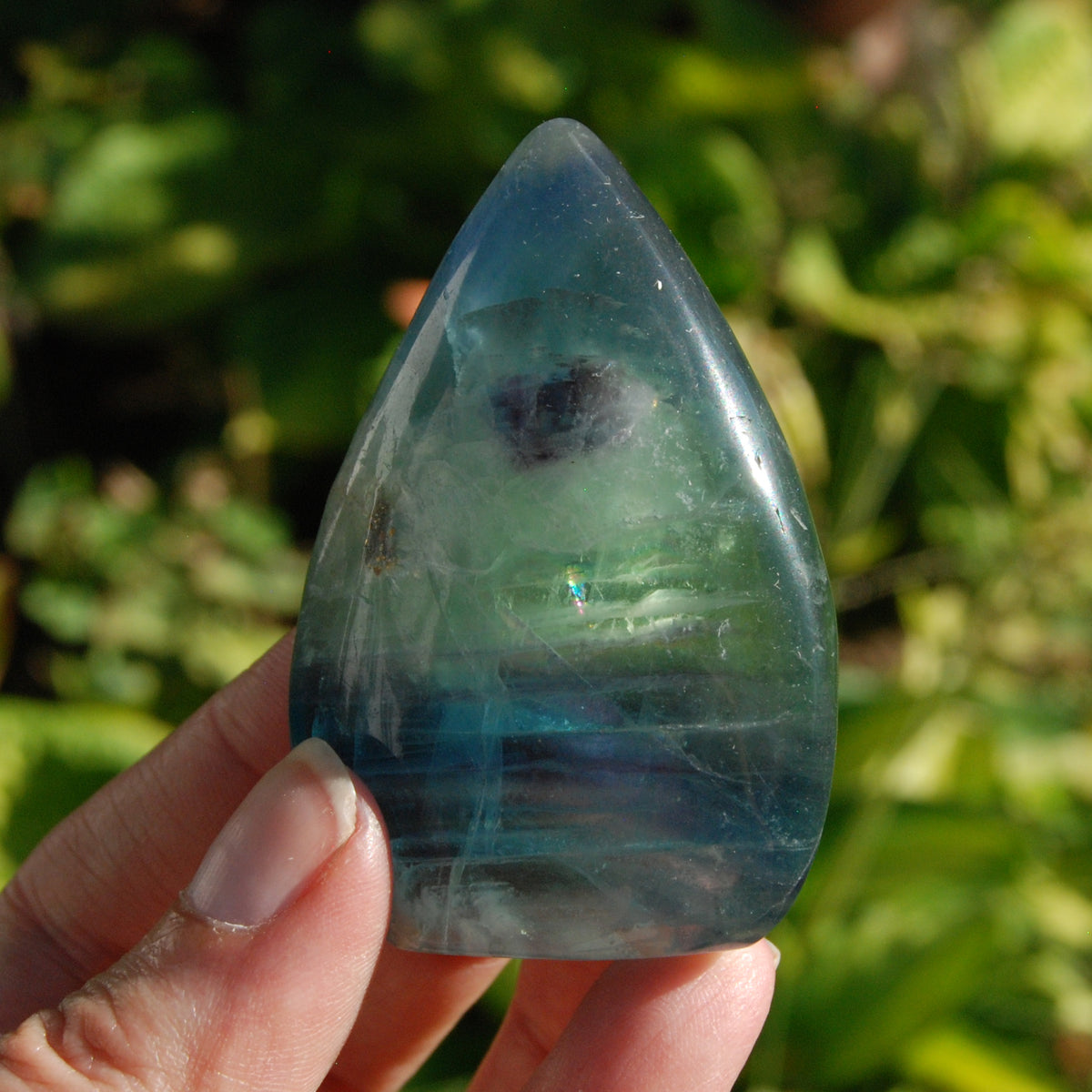 Blue Fluorite Crystal Flame Tower 2.5in 113g for sale