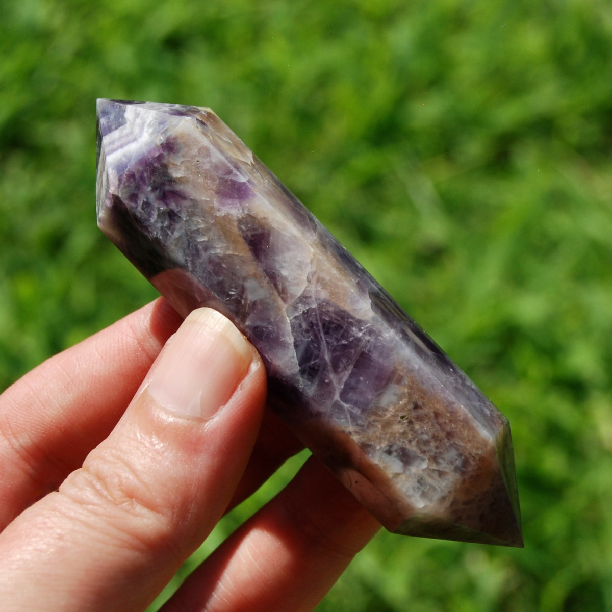 DT Chevron Amethyst Crystal Point