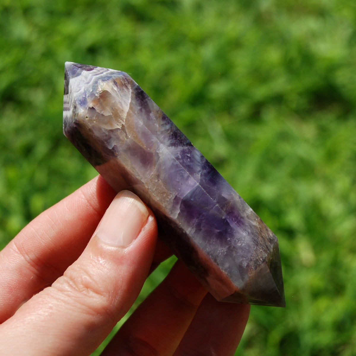 DT Chevron Amethyst Crystal Point