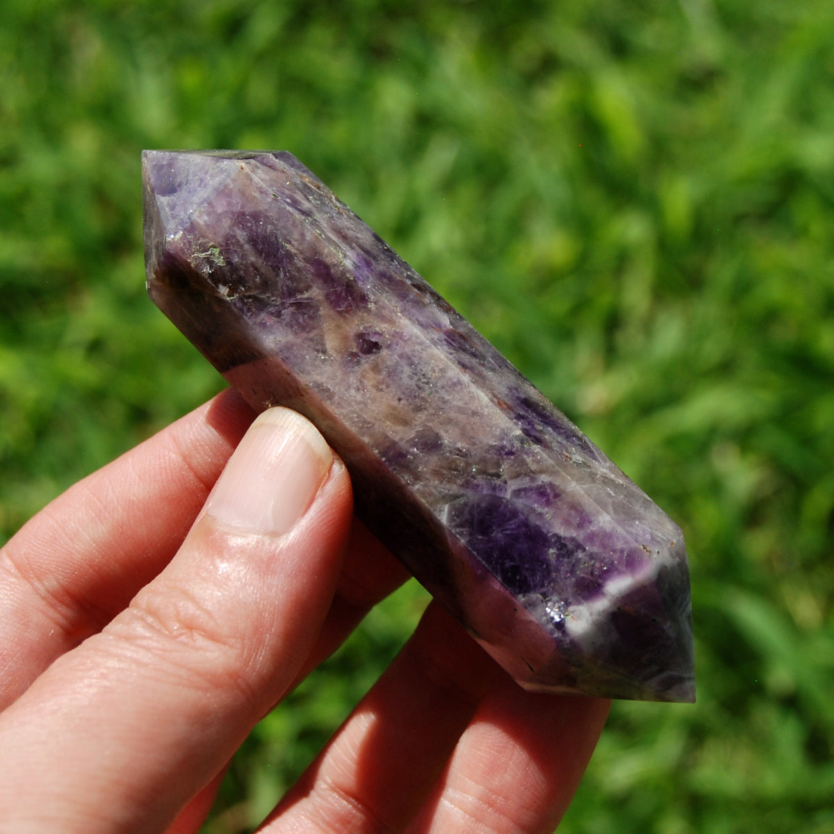 DT Chevron Amethyst Crystal Point