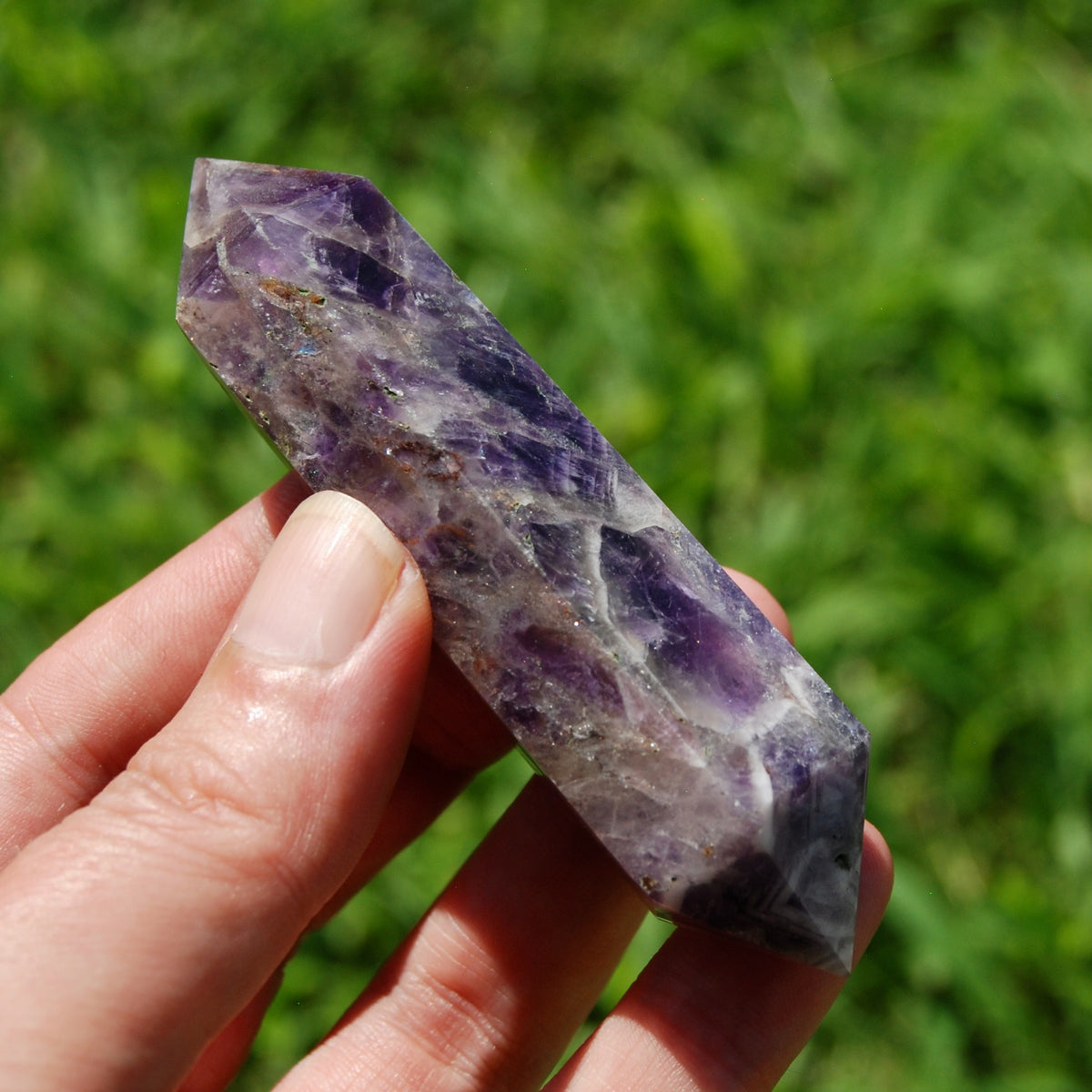  DT Chevron Amethyst Crystal Point
