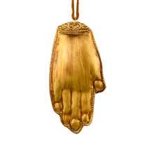 Load image into Gallery viewer, Divine Hand Ex Voto Milagro Ornament in Antiqued Gold
