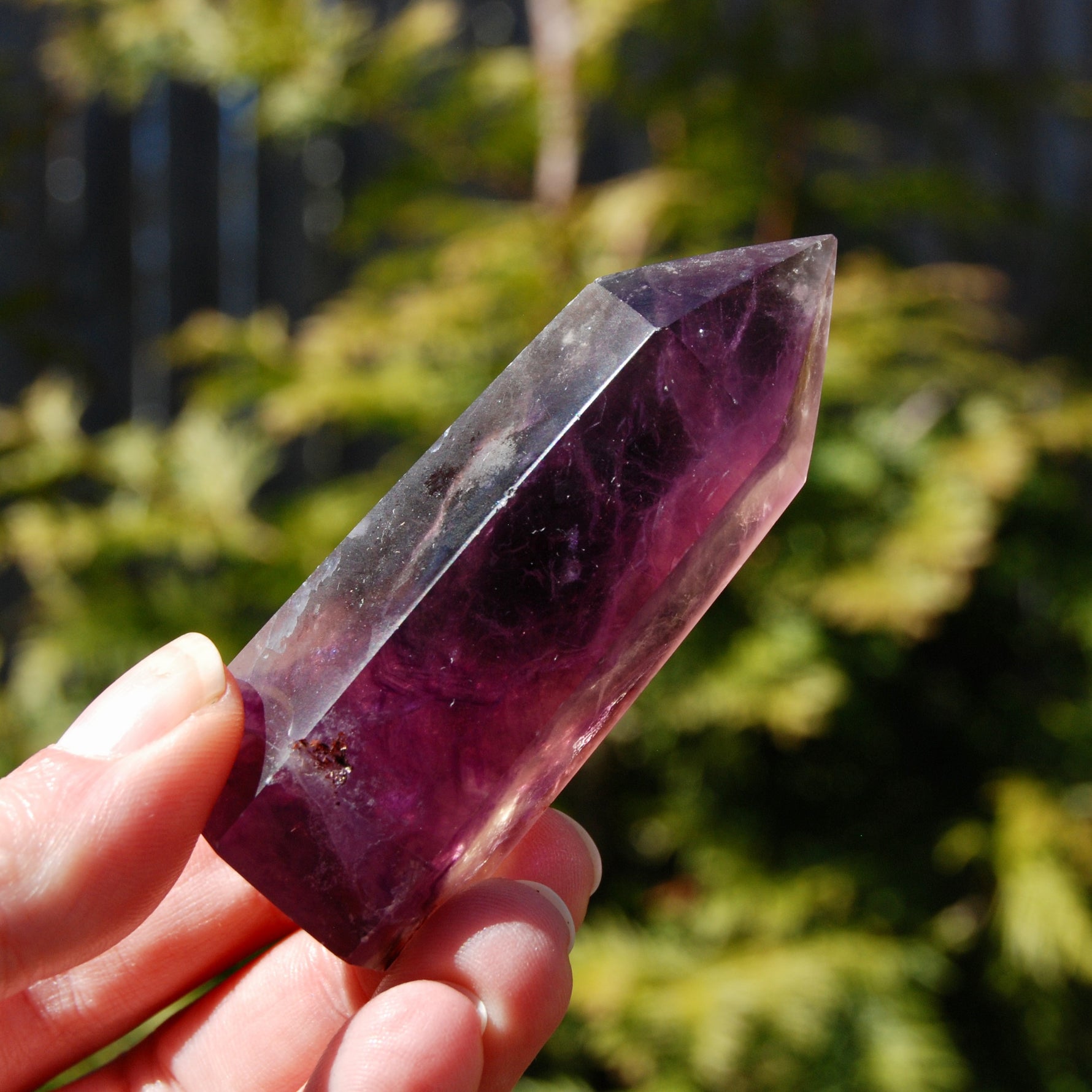Magenta Fluorite Crystal Tower