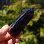 Dark Purple Fluorite Crystal Tower