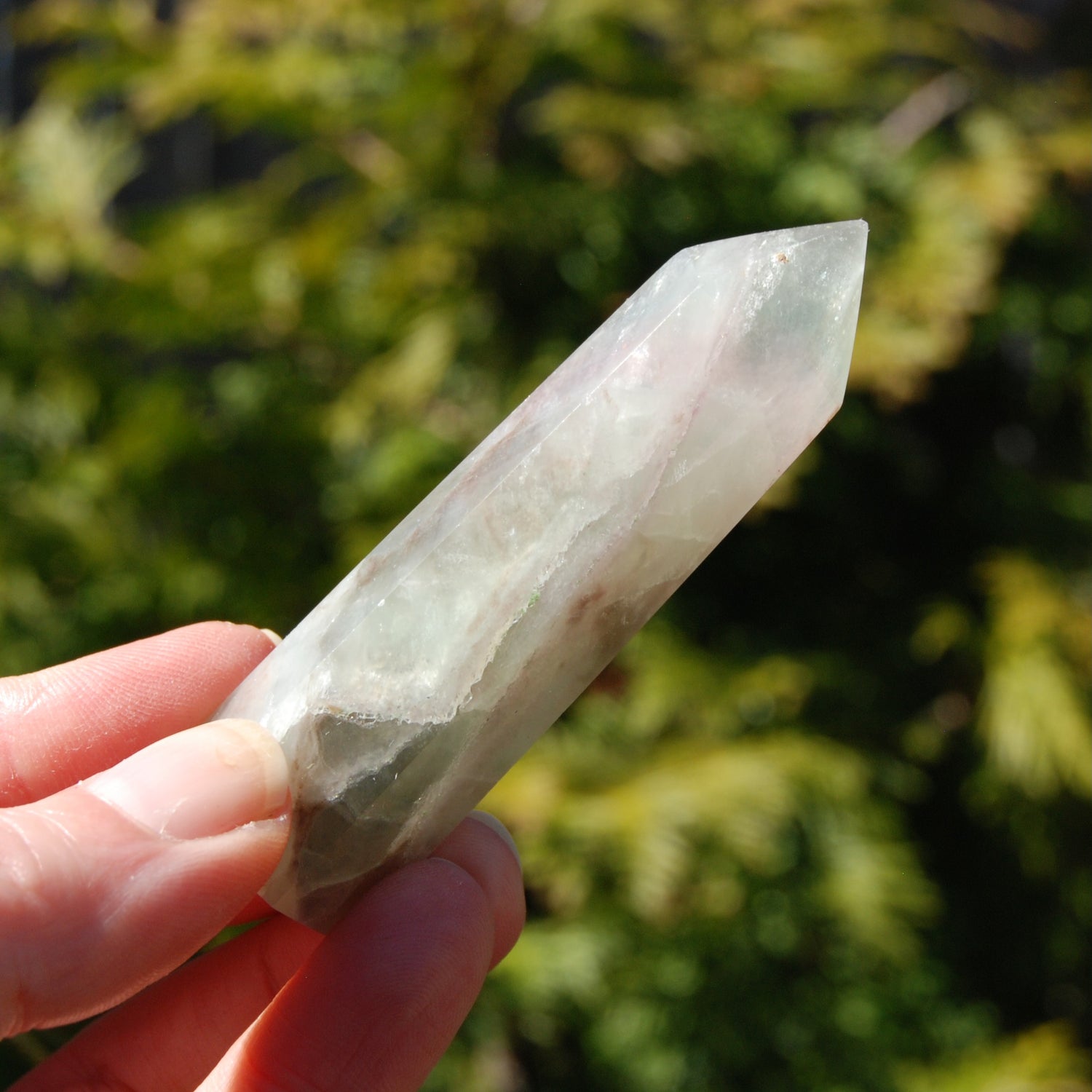 Watermelon Fluorite Crystal Tower