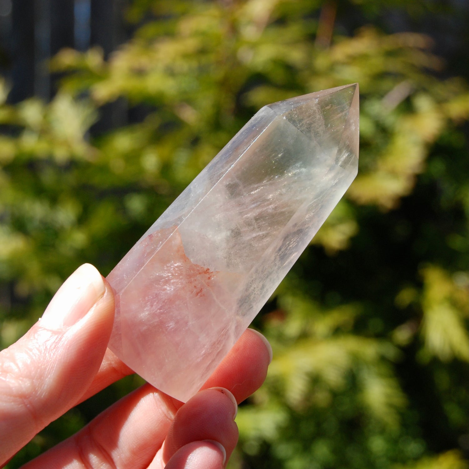 Pink Fluorite Crystal Tower, Transparent Fluorite crystal, Watermelon fluorite 