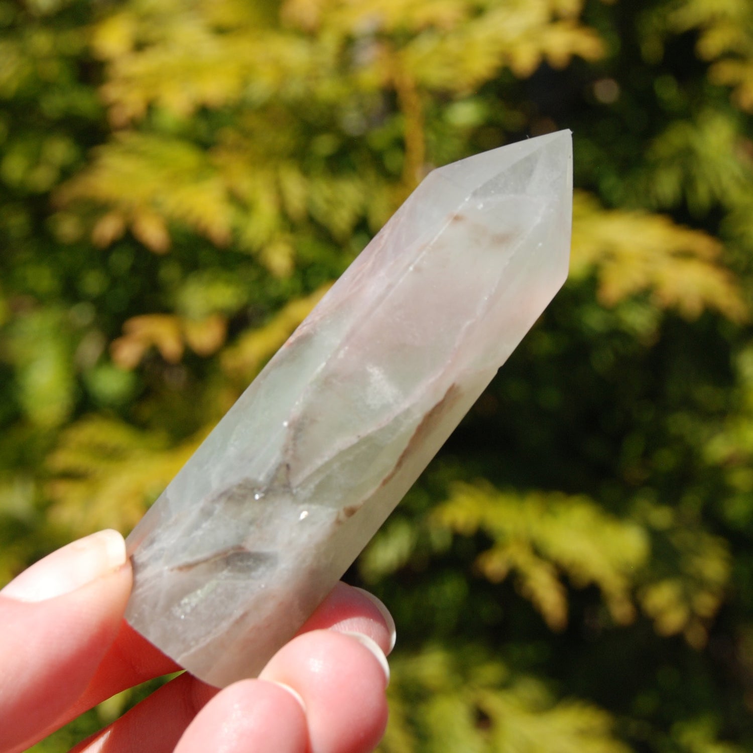 Watermelon Fluorite Crystal Tower