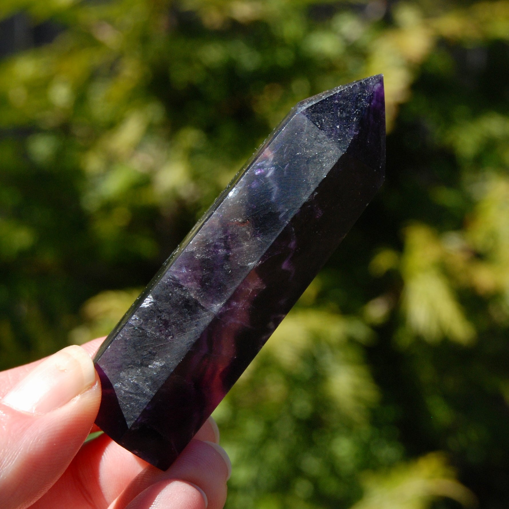 Fluorite Crystal Tower, Dark Purple Fluorite