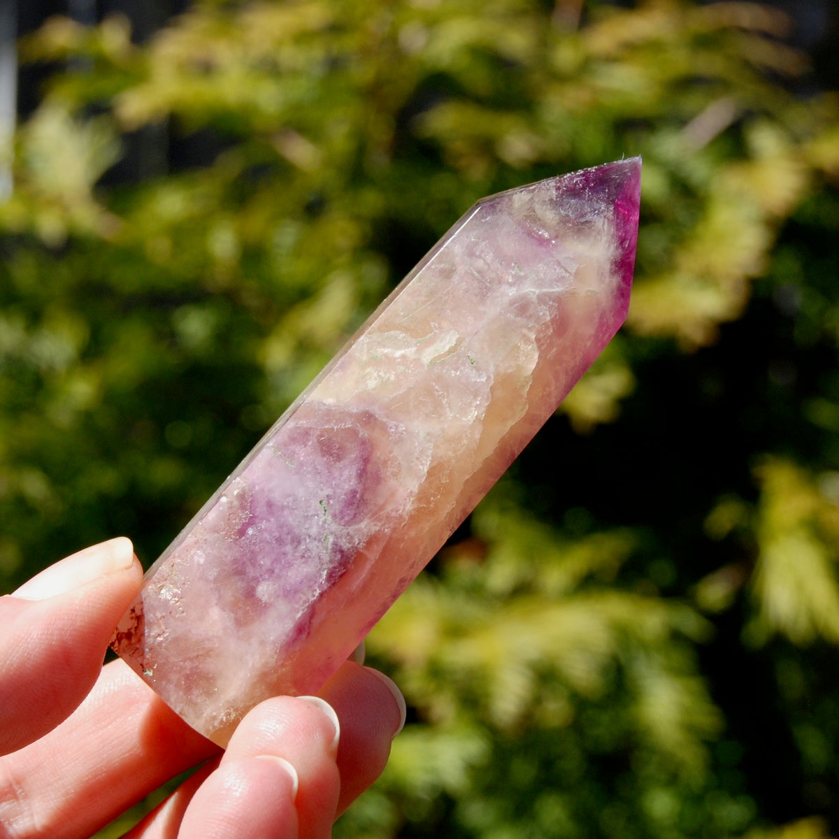 Pink Fluorite Crystal Tower, Magenta Fluorite crystals
