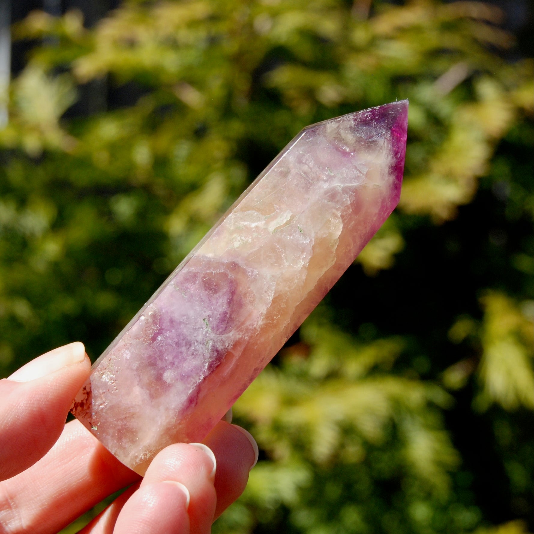 Pink Fluorite Crystal Tower, Magenta Fluorite crystals
