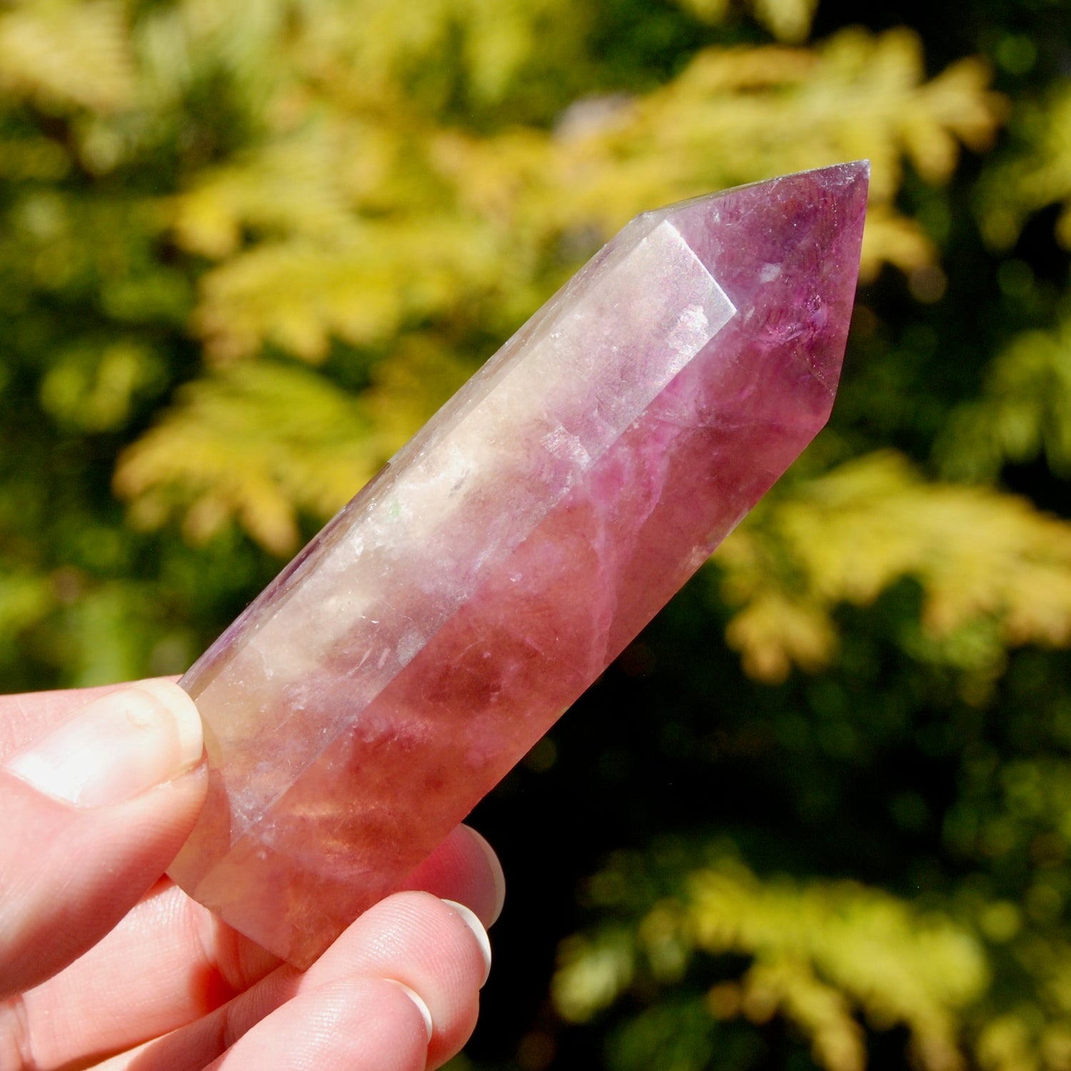 Pink Fluorite Crystal Tower, Magenta Fluorite crystals