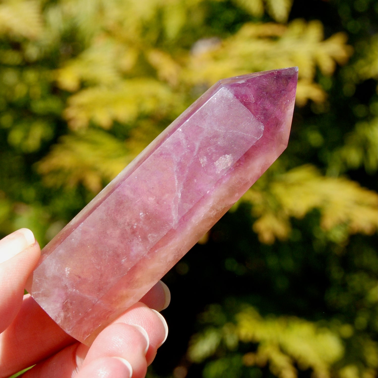 Pink Fluorite Crystal Tower, Magenta Fluorite crystals