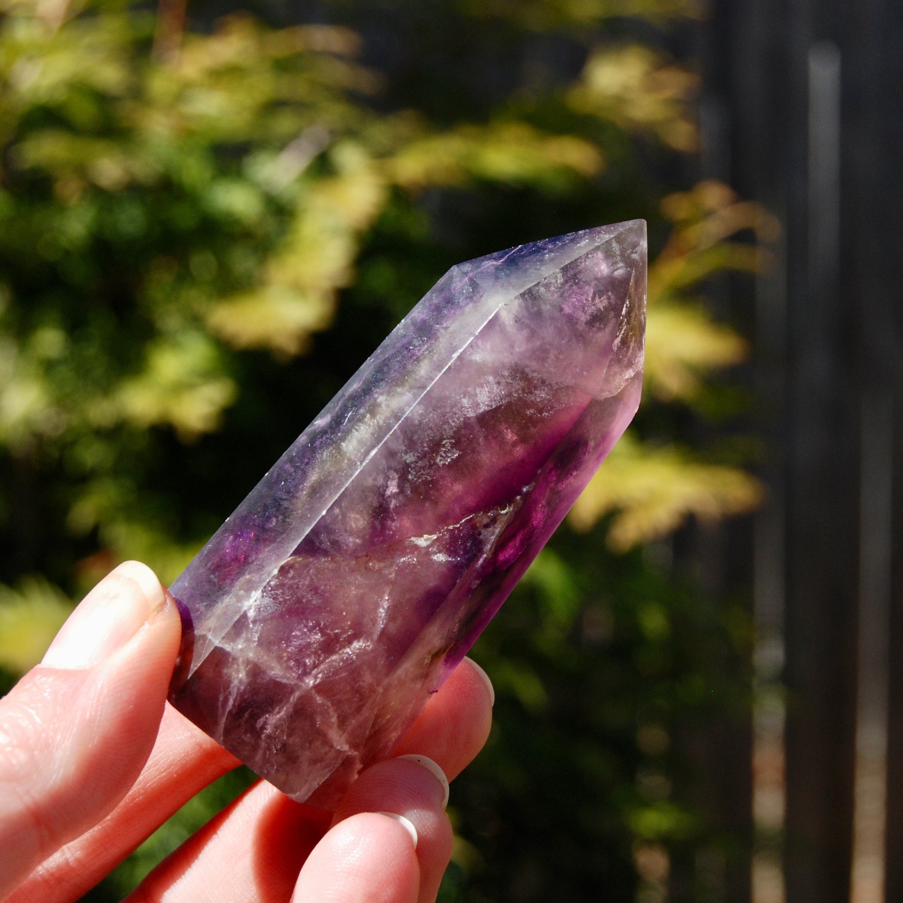 Magenta Fluorite Crystal Tower