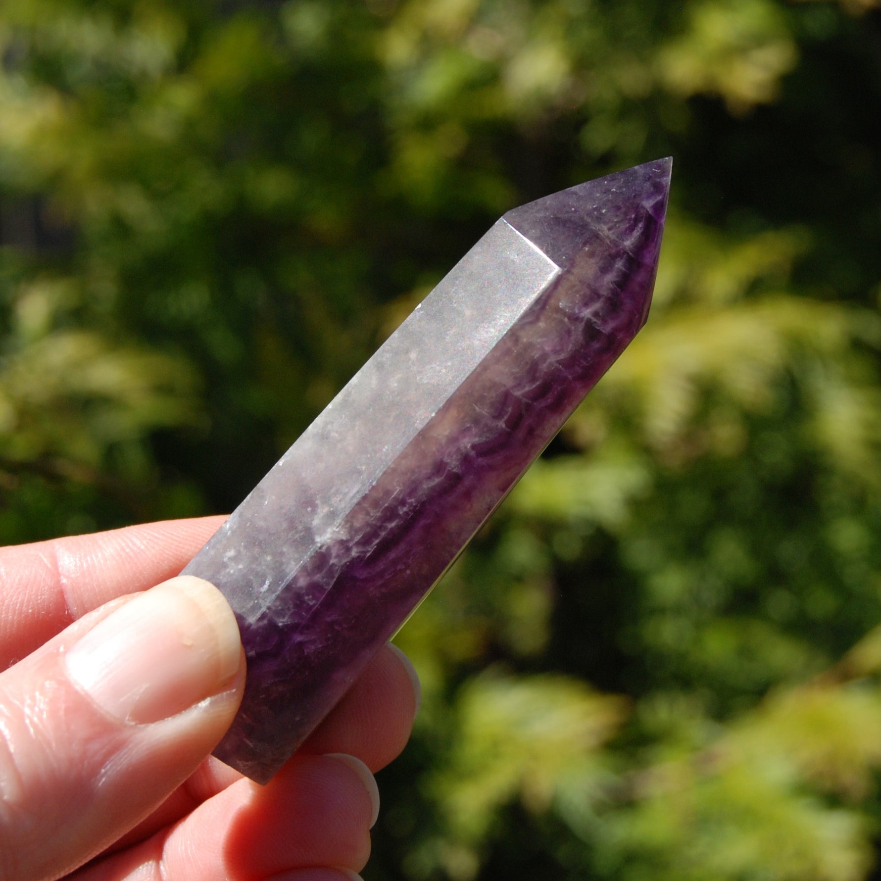 Unique Purple Fluorite Crystal Tower