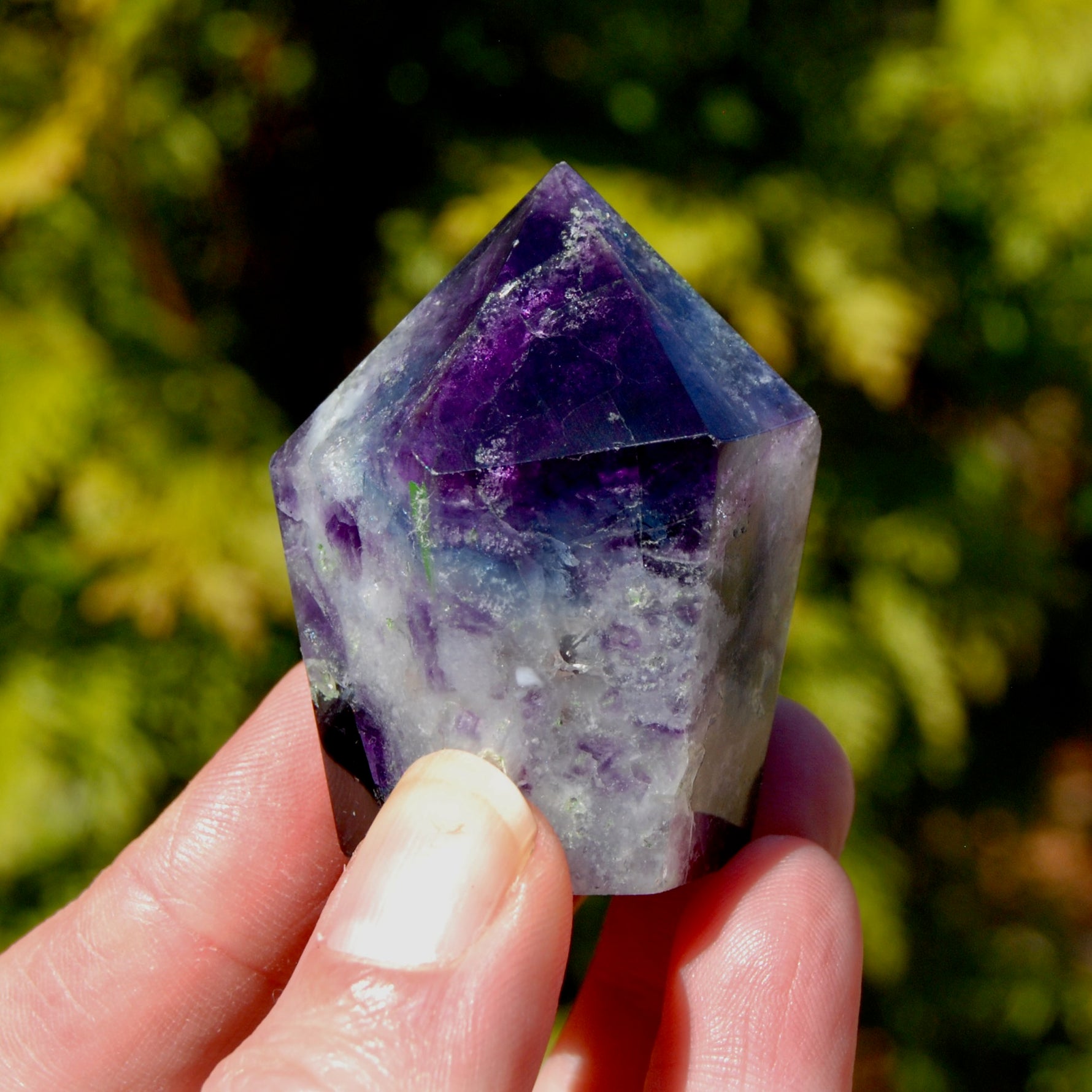 Blue & Purple Fluorite Crystal Tower