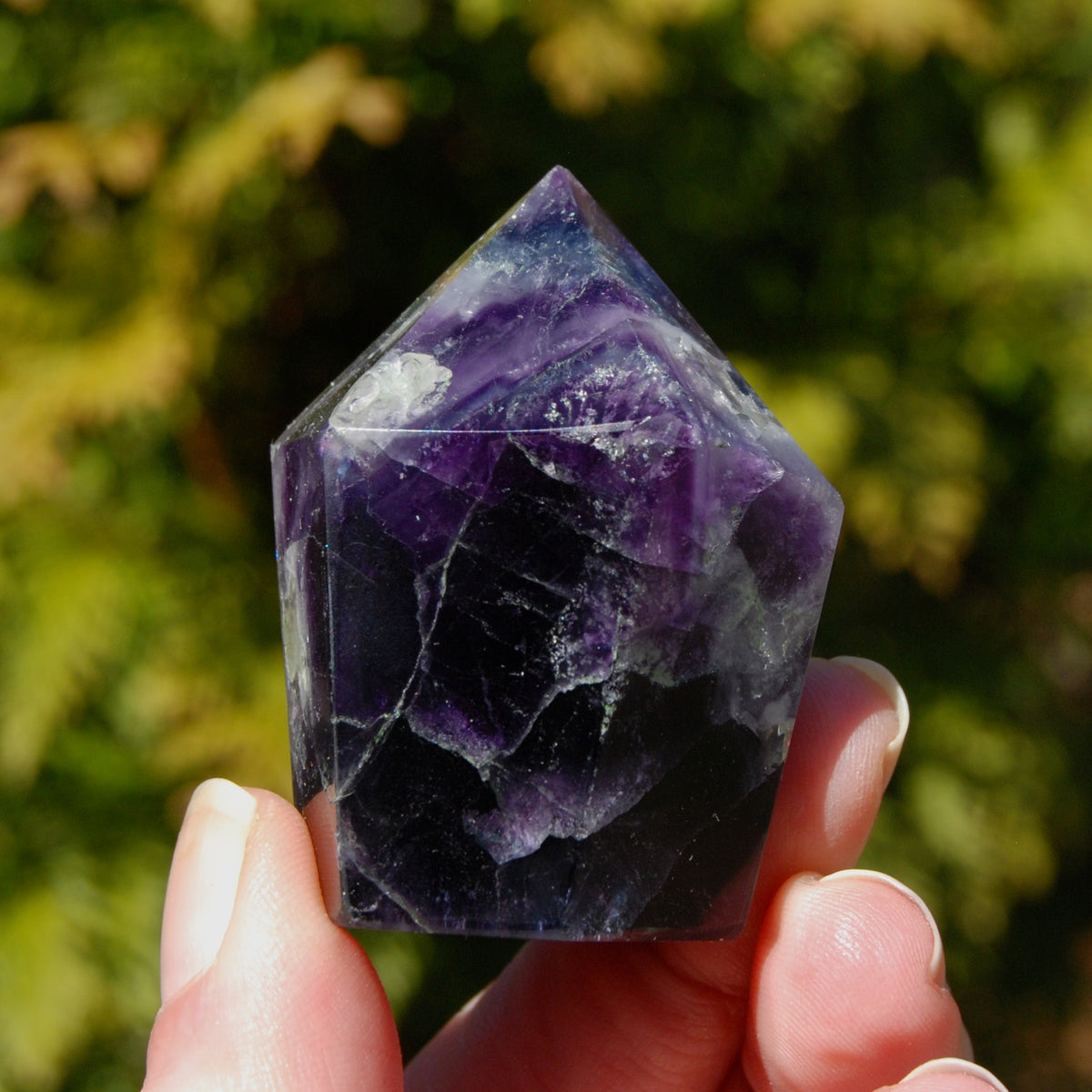 Blue & Purple Fluorite Crystal Tower