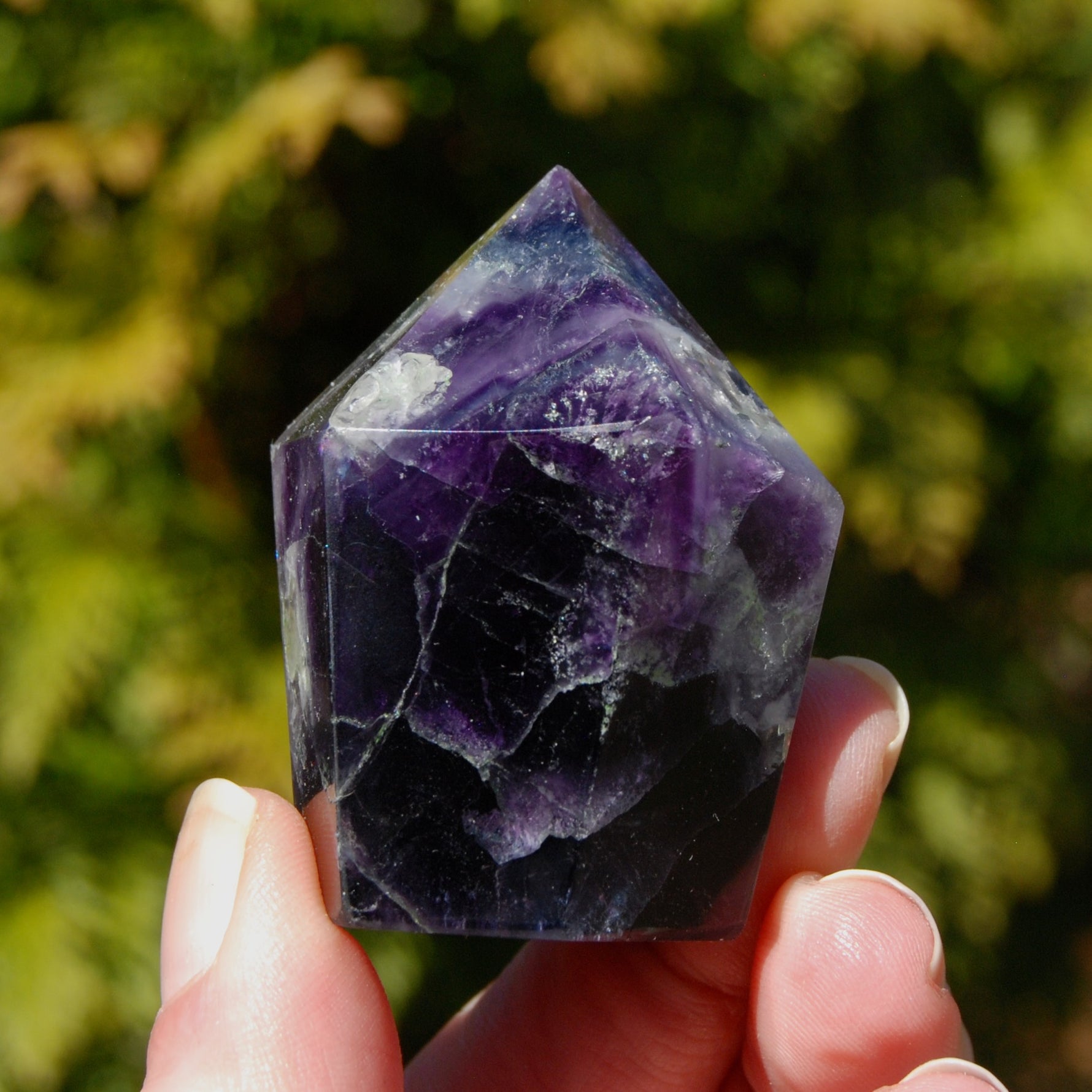 Blue & Purple Fluorite Crystal Tower
