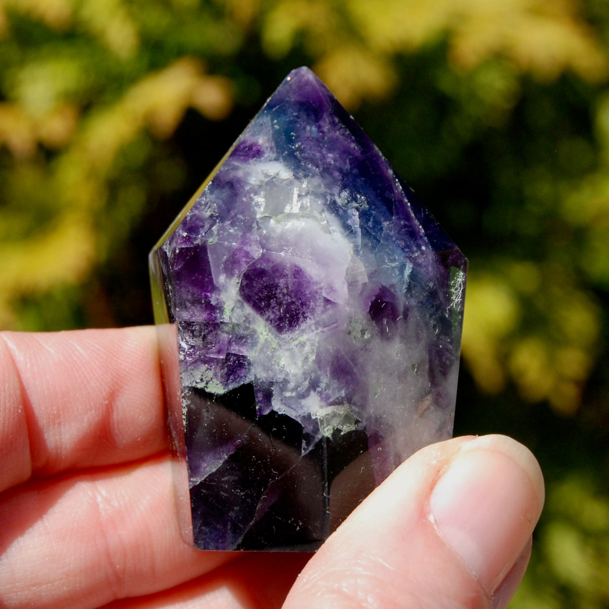 Blue & Purple Fluorite Crystal Tower