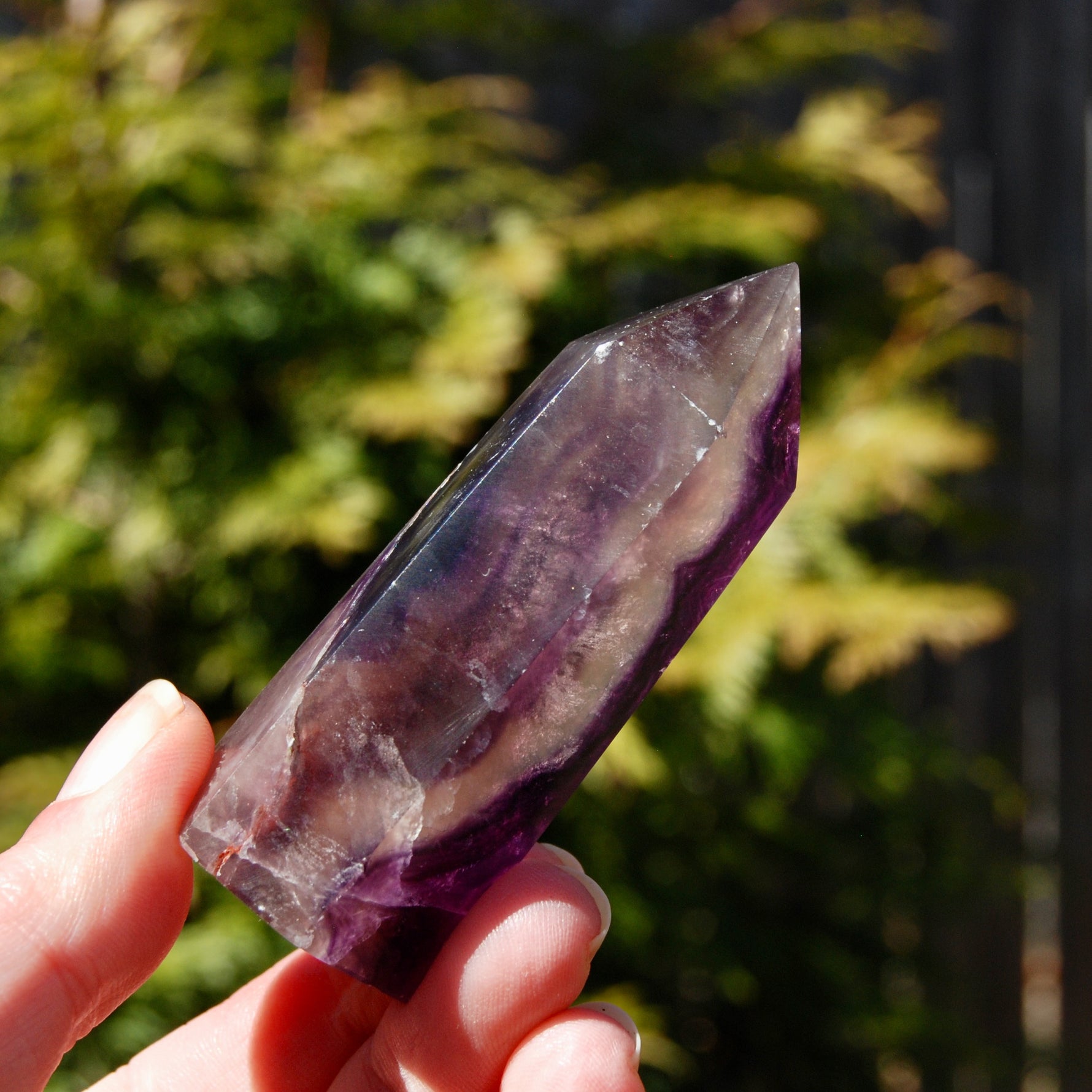 Magenta Fluorite Crystal Tower