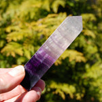 Transparent Magenta Pink Fluorite Crystal Tower