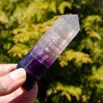 Transparent Magenta Pink Fluorite Crystal Tower