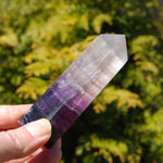 Transparent Magenta Pink Fluorite Crystal Tower
