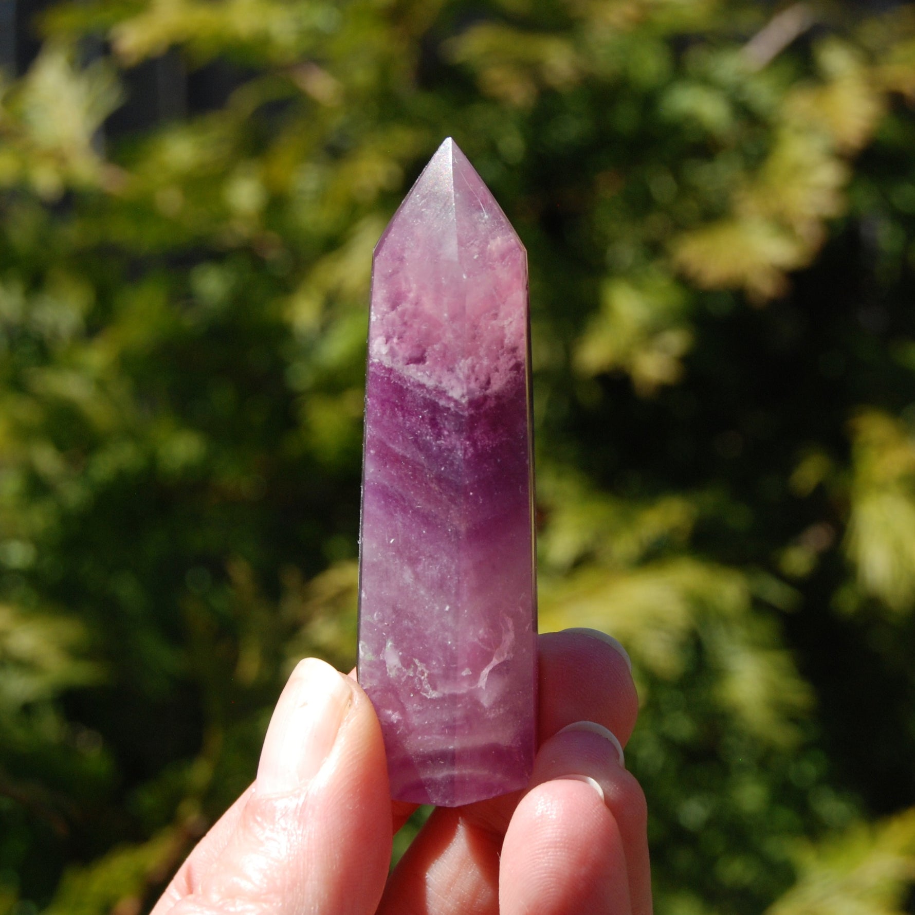 Magenta Fluorite Crystal Tower, pink fluorite