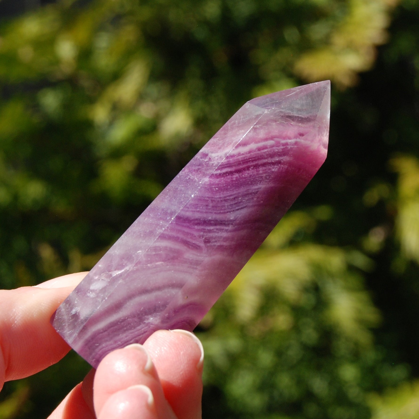 Magenta Fluorite Crystal Tower, pink fluorite