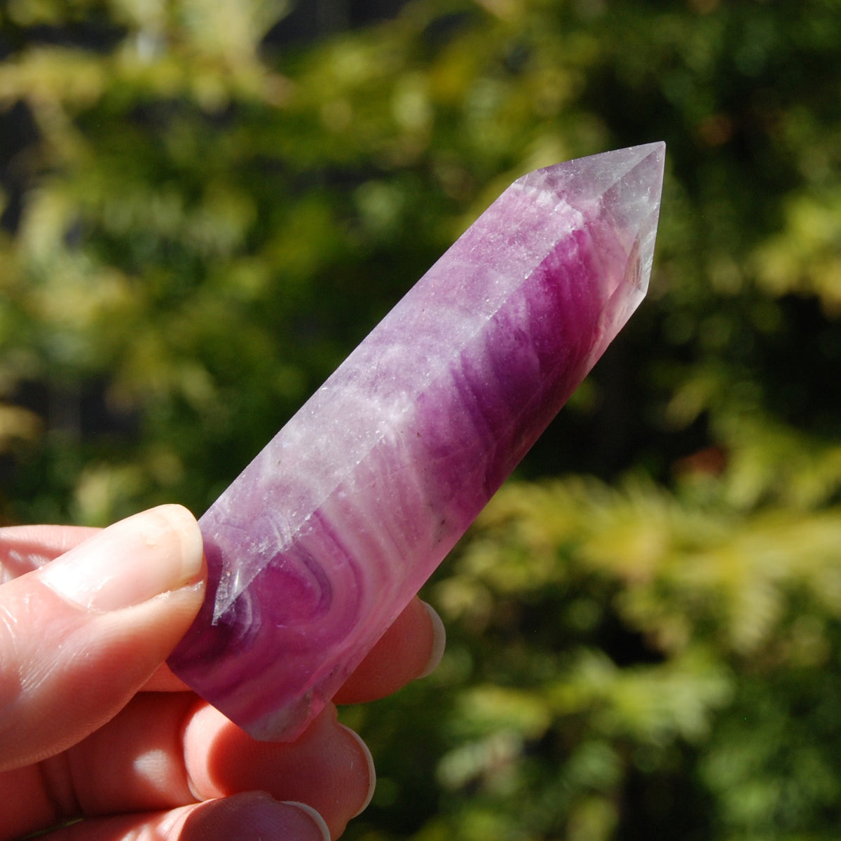 Magenta Fluorite Crystal Tower, pink fluorite