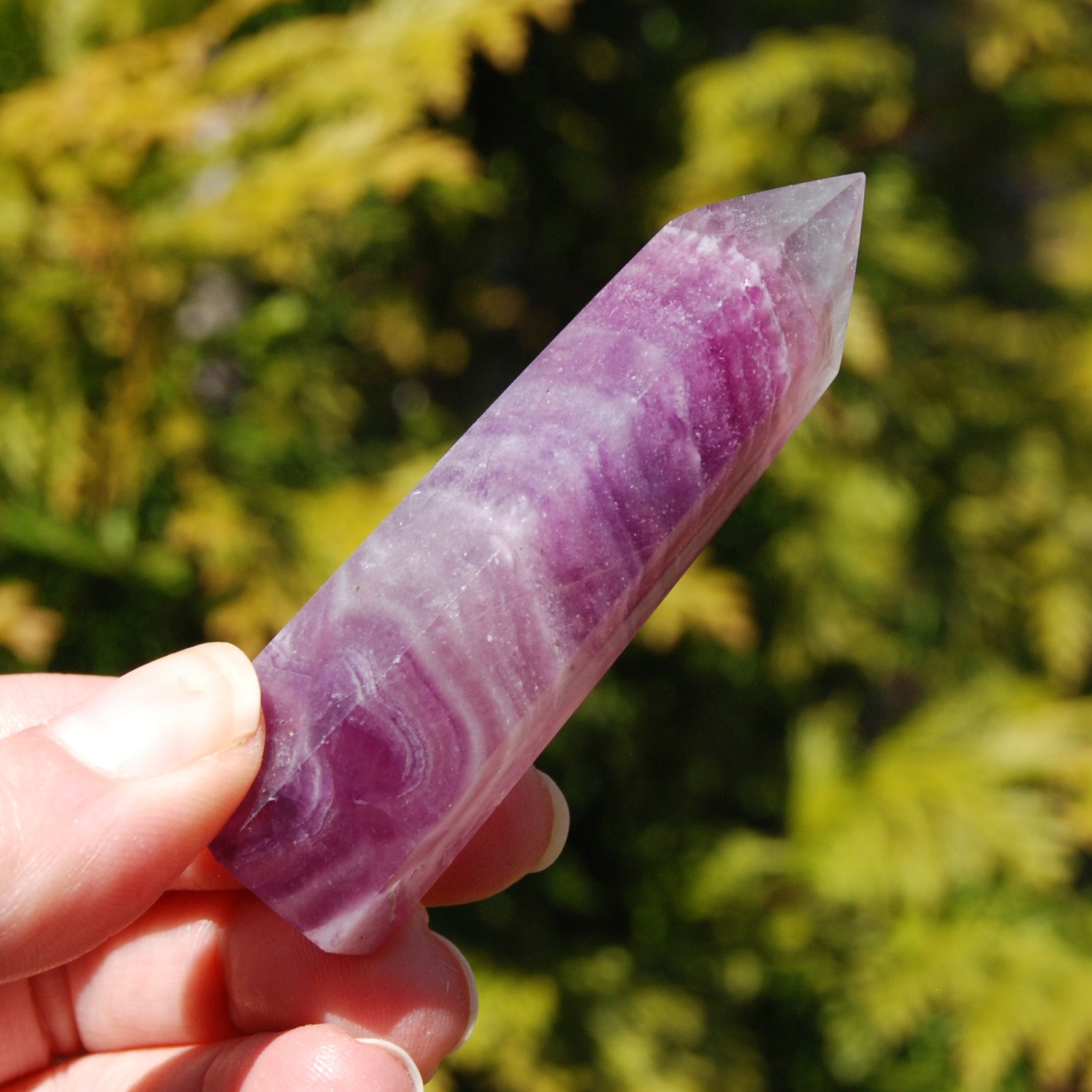 Magenta Fluorite Crystal Tower, pink fluorite