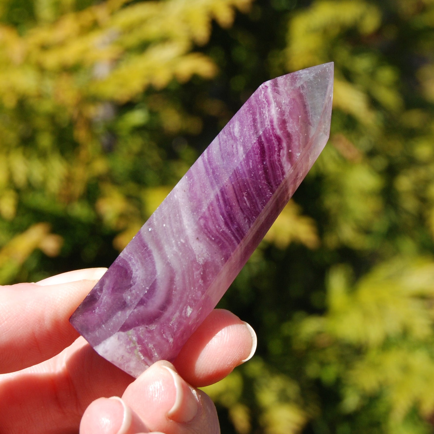 Magenta Fluorite Crystal Tower, pink fluorite