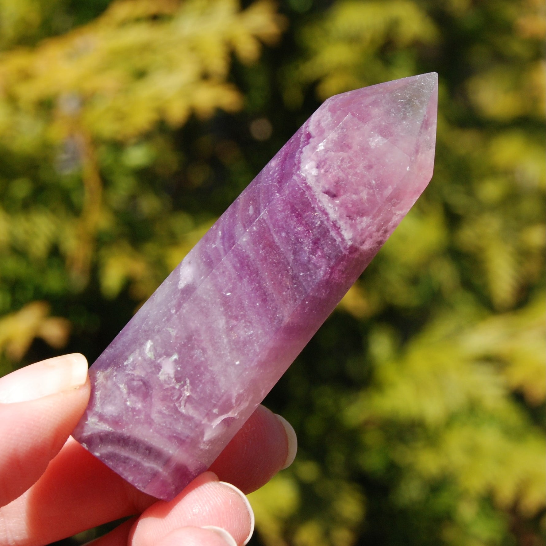 Magenta Fluorite Crystal Tower, pink fluorite