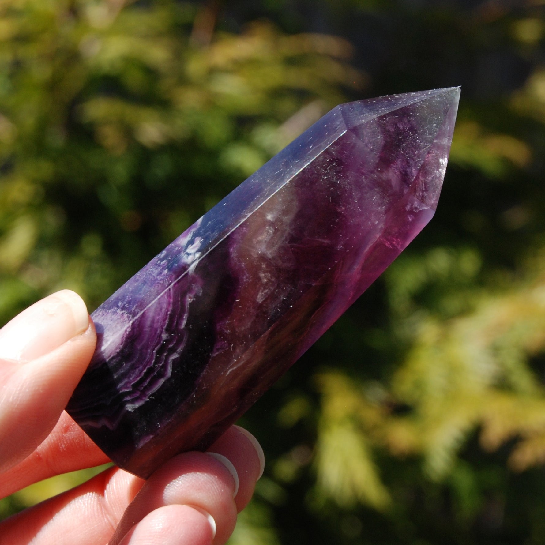Magenta Fluorite Crystal Tower
