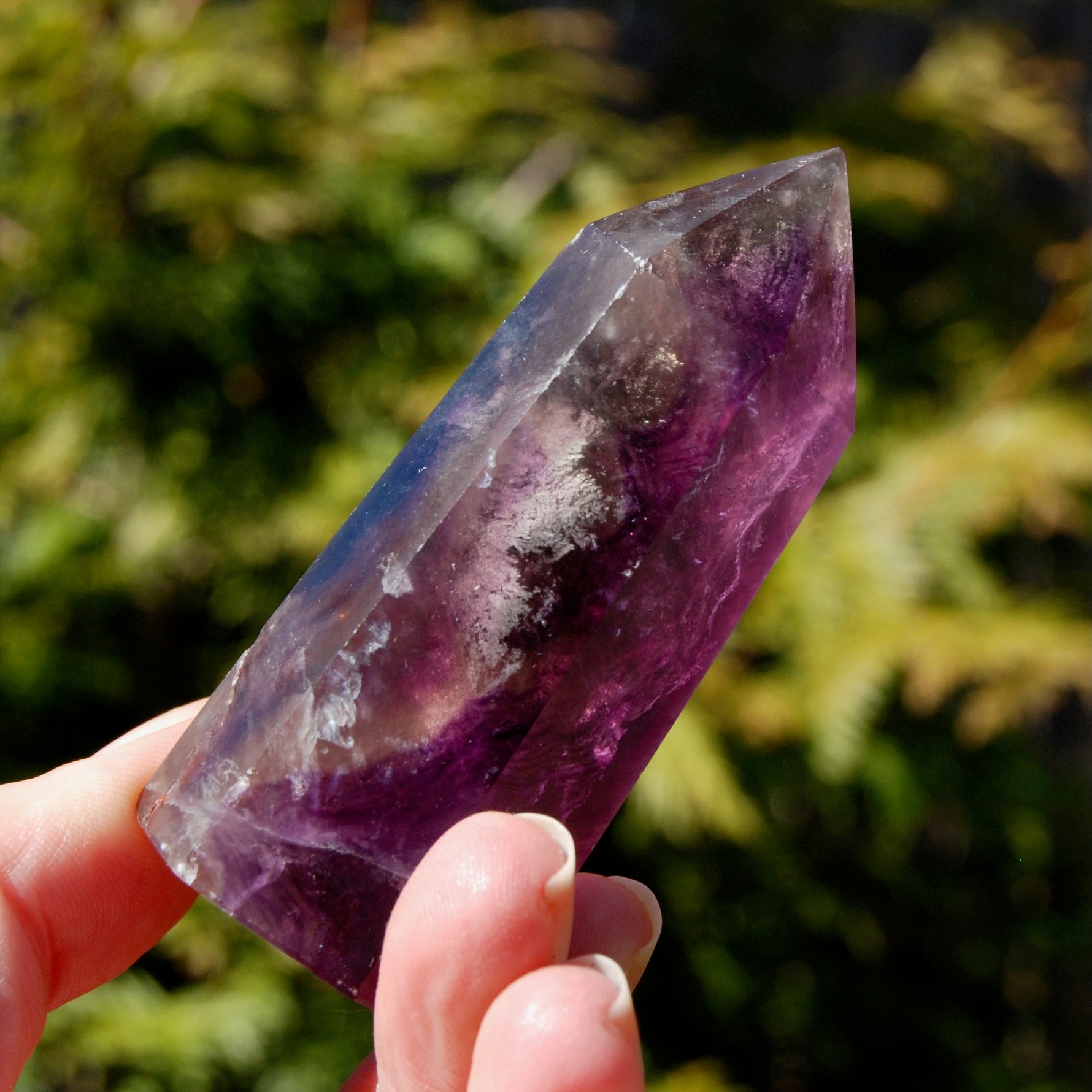 Magenta Fluorite Crystal Tower