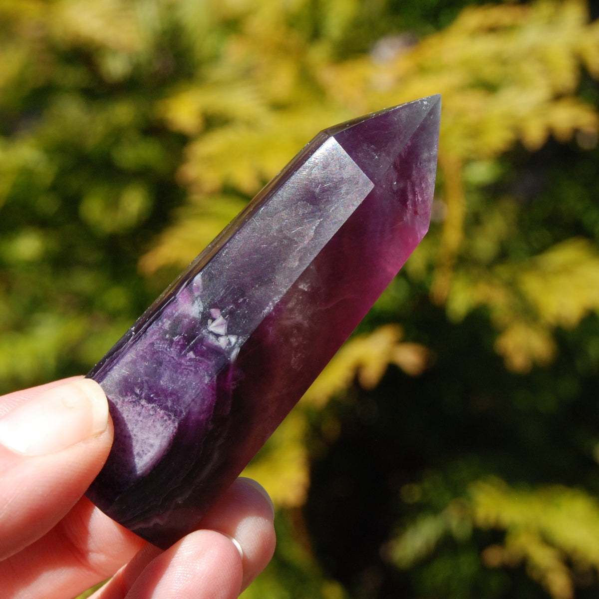 Magenta Fluorite Crystal Tower