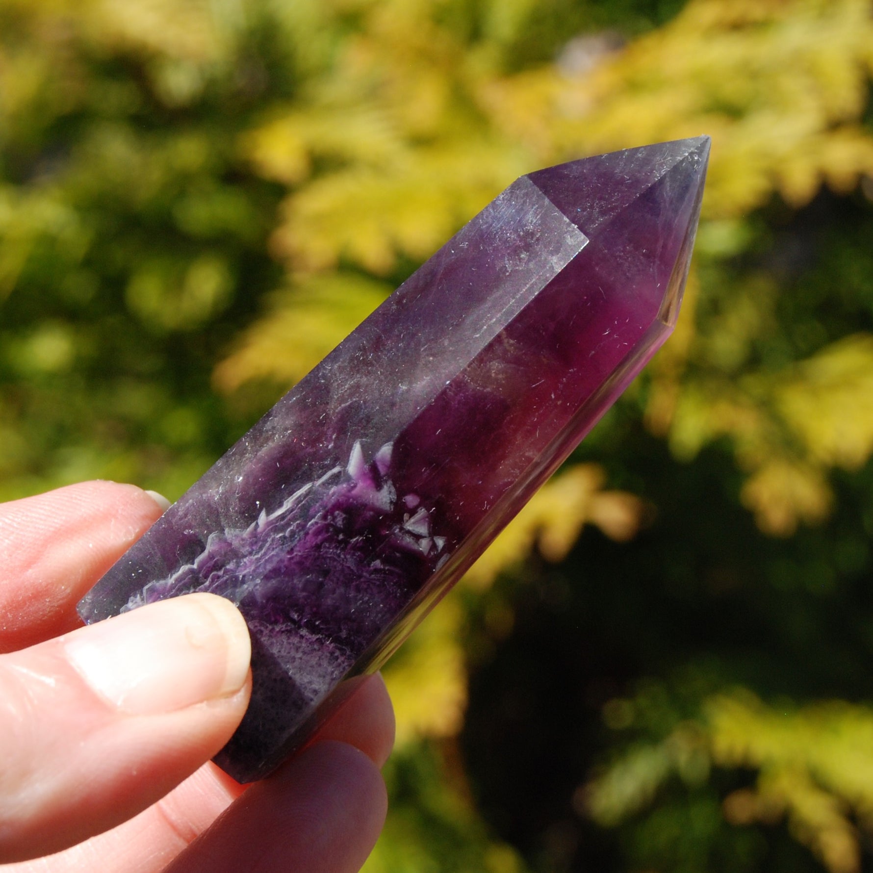 Magenta Fluorite Crystal Tower