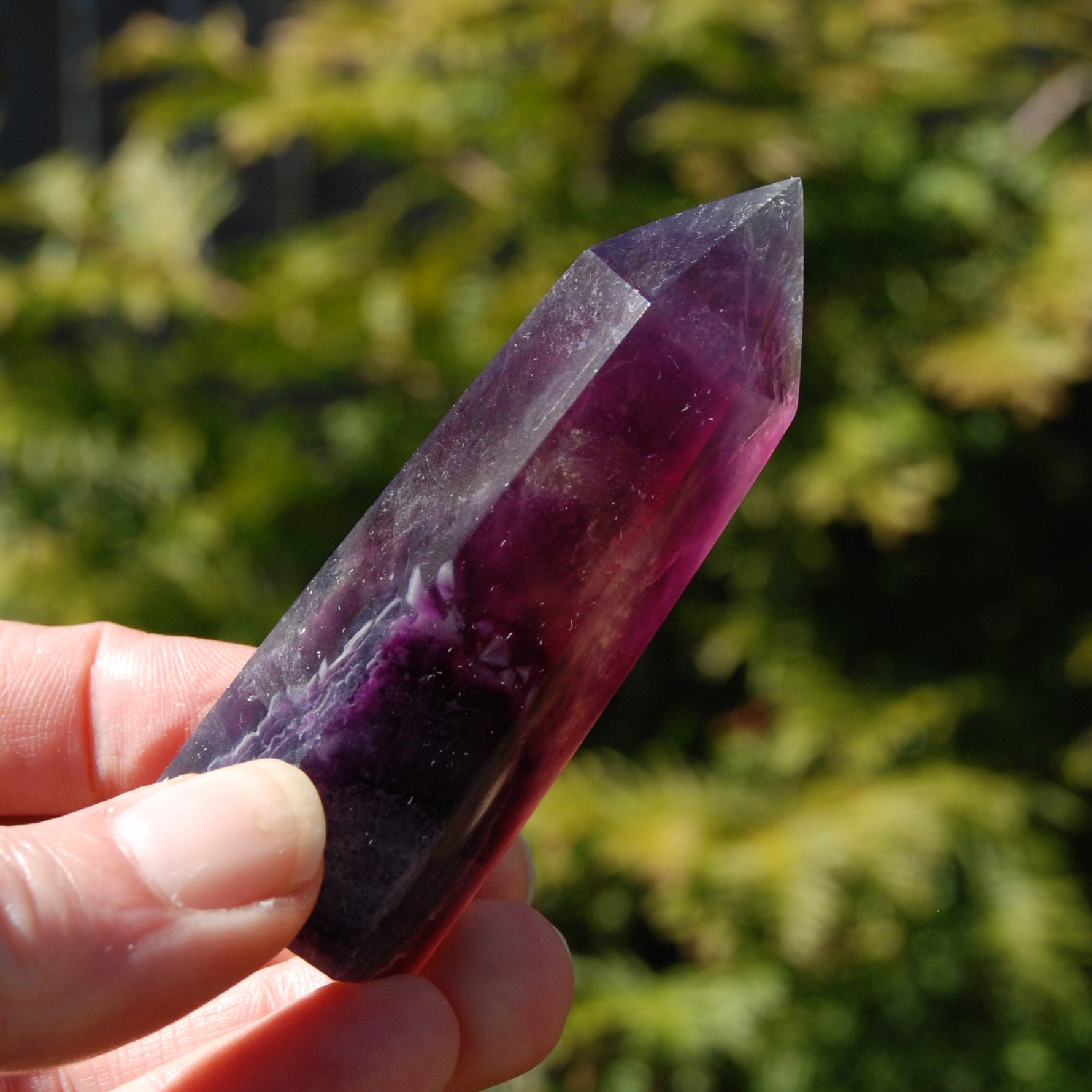 Magenta Fluorite Crystal Tower