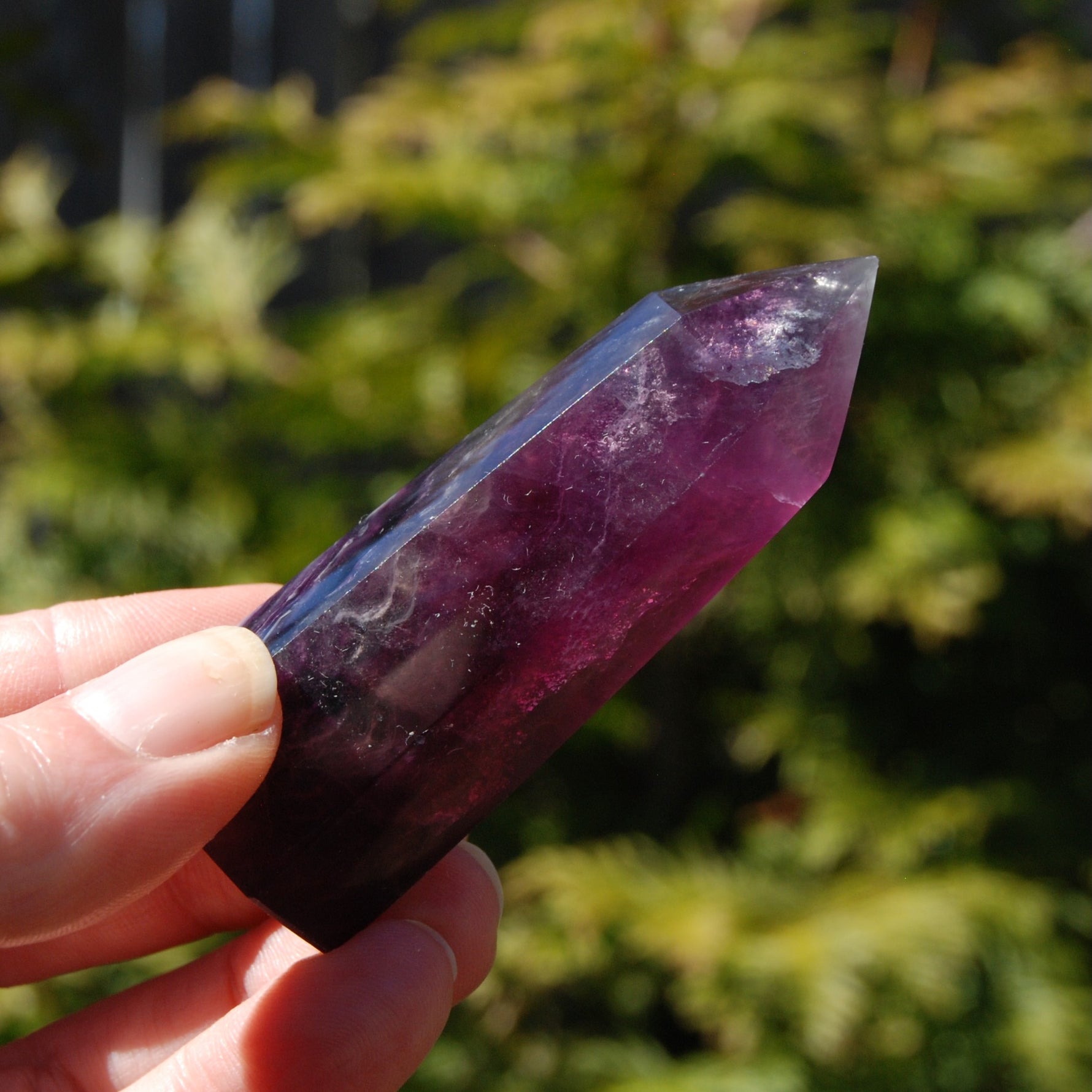 Magenta Fluorite Crystal Tower