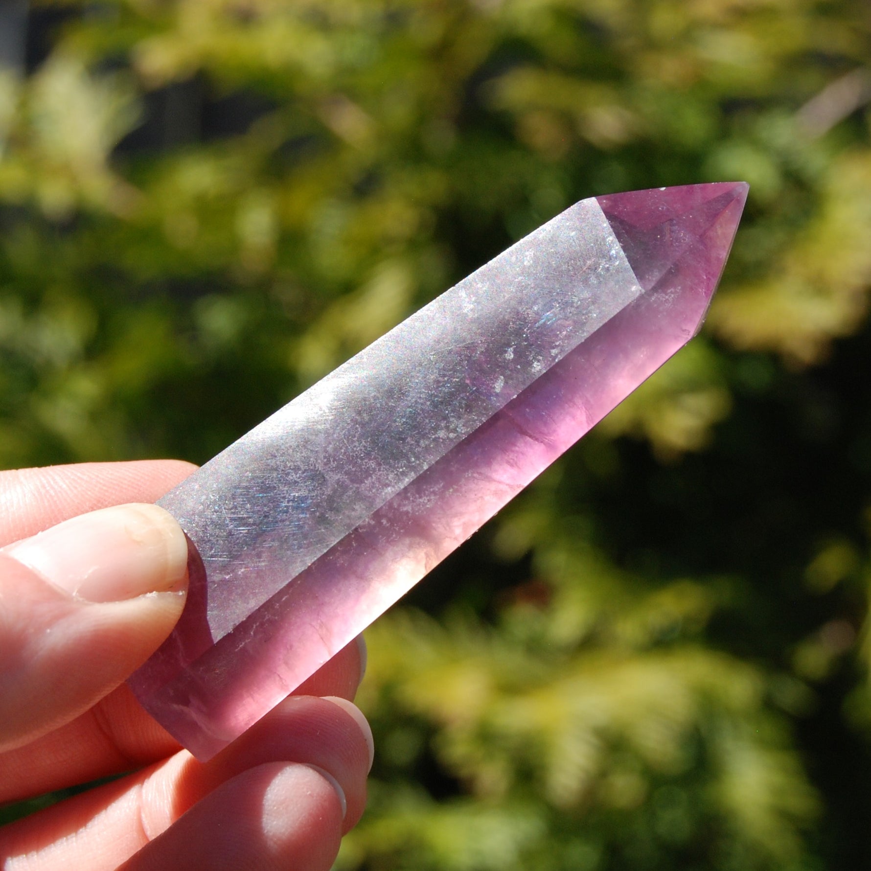 Magenta Pink Fluorite Crystal Tower