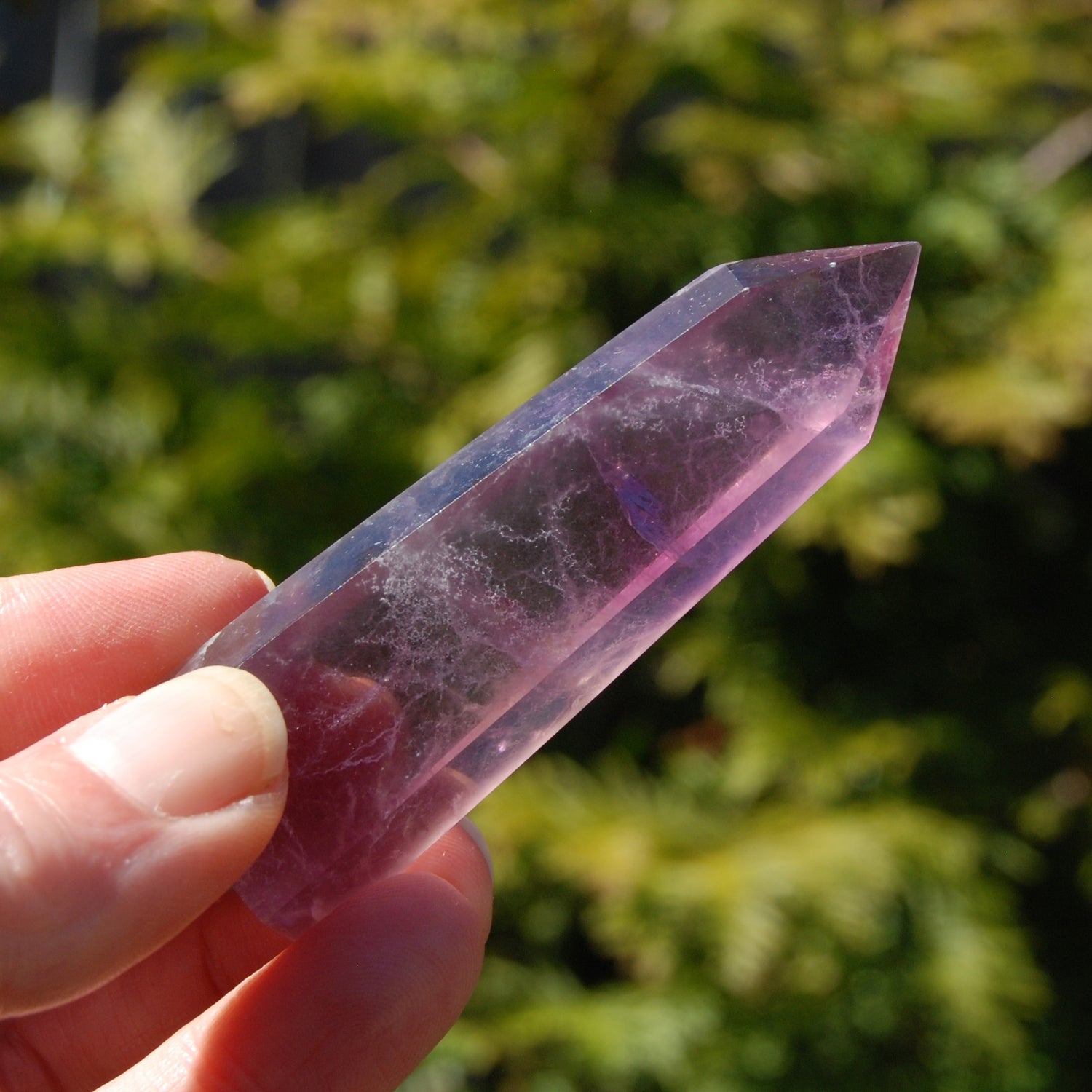 Magenta Pink Fluorite Crystal Tower
