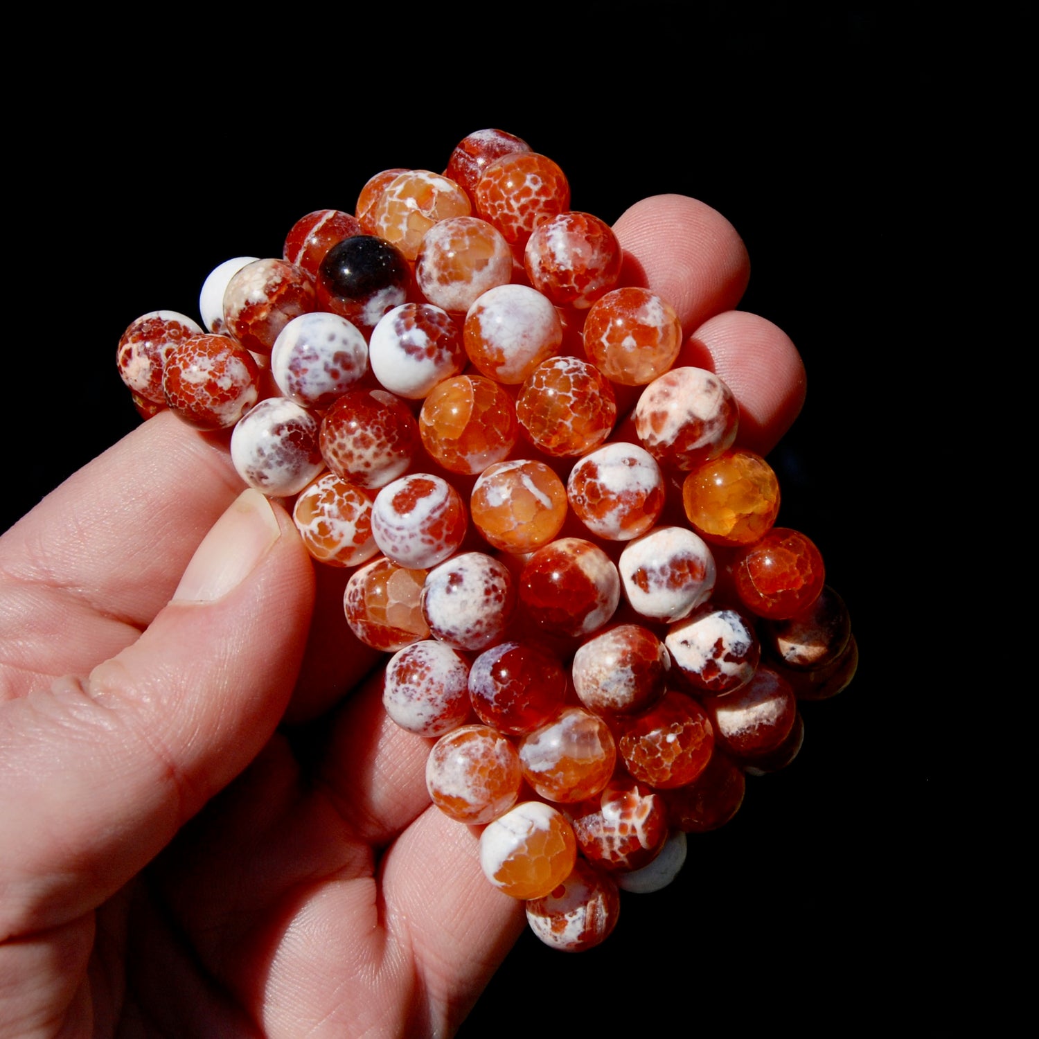 Mexican Fire Agate Crystal Bracelet