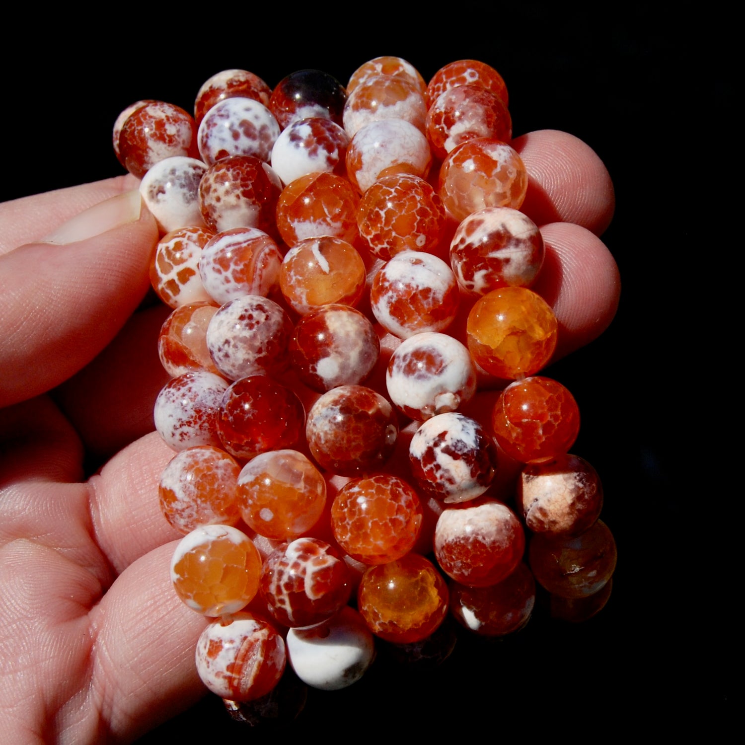 Mexican Fire Agate Crystal Bracelet